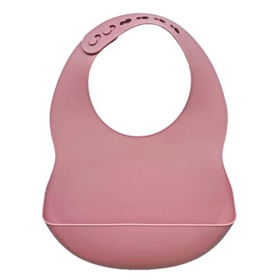 Bib silicone dusty rose