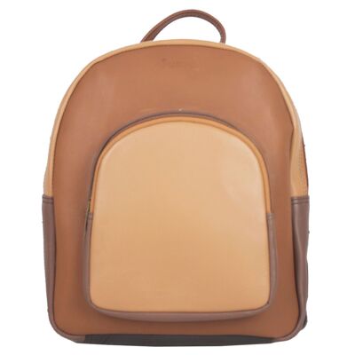 Sunsa Creation "Bagy L" backpack, colorful leather bag. Backpack made from leftover leather
