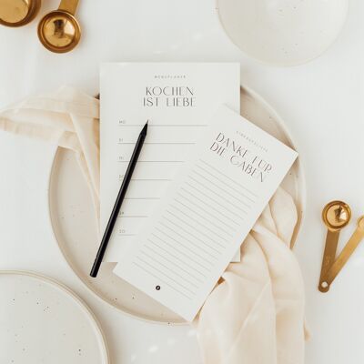 Meal planner set of 2 pads