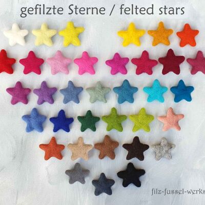 ⭐ felted stars, 4cm ⭐