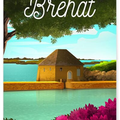 Illustration poster of the Island of Bréhat
