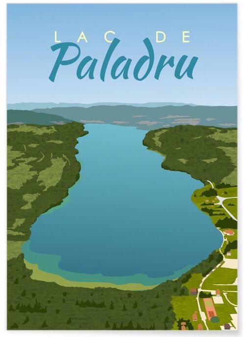Affiche illustration du Lac de Paladru