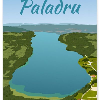 Affiche illustration du Lac de Paladru