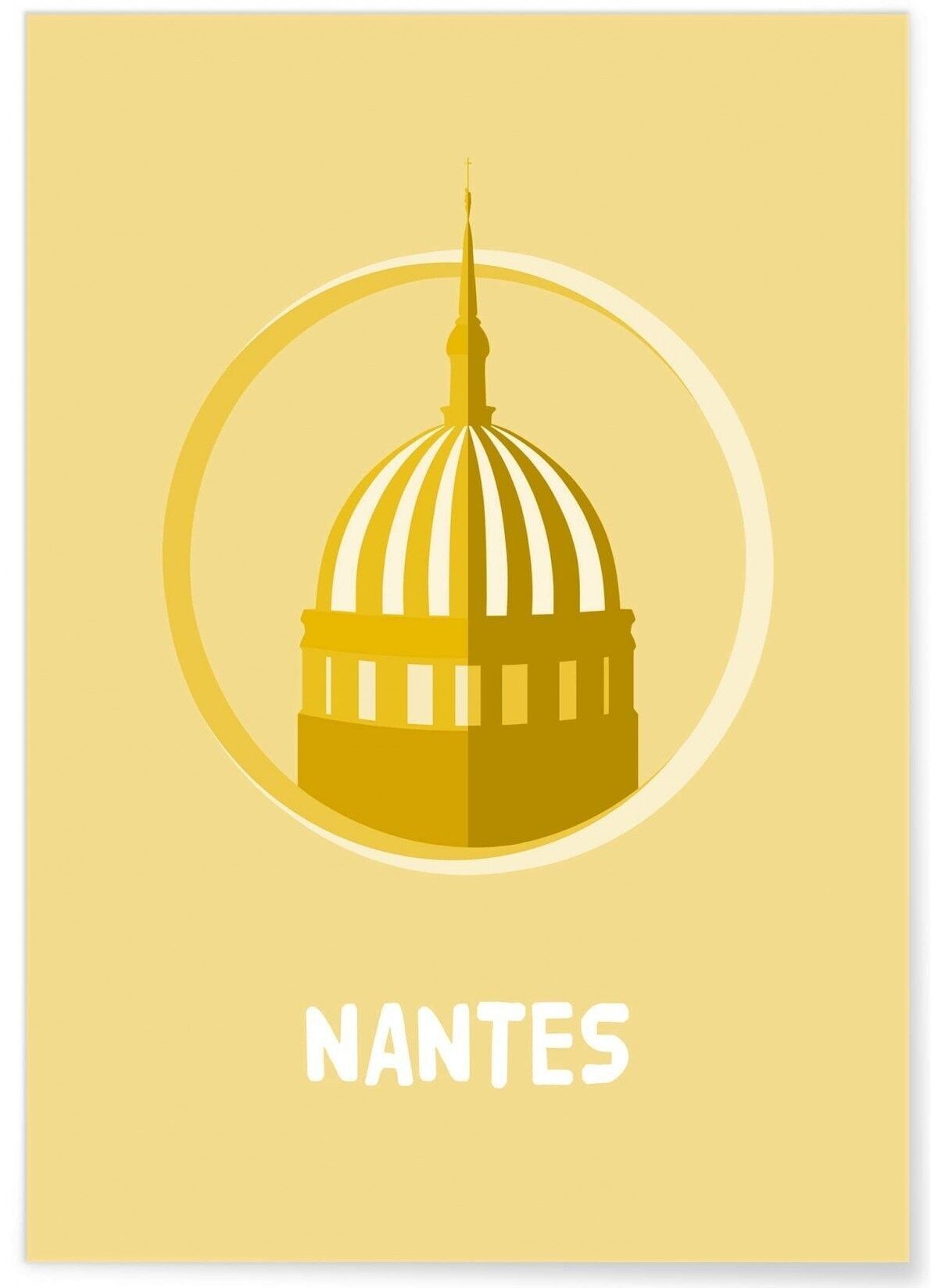 Manifesto minimalista della città di Nantes