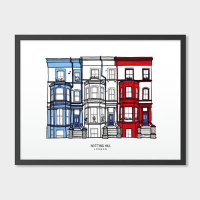 Póster Londres, Notting Hill - Marco negro