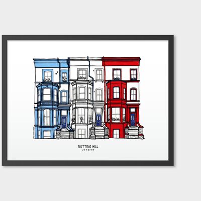 Póster Londres, Notting Hill - Marco negro