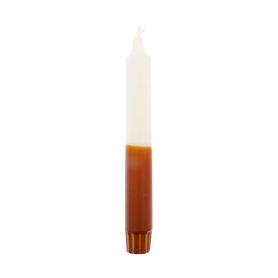 DIP DYE DINNER CANDLE WHITE/BROWN