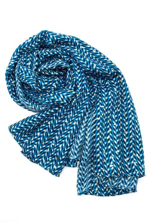 foulard avec brillant en forme de feuille