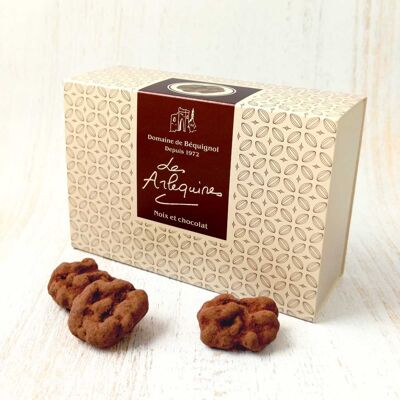 Arlequines - Chocolats aux noix - Boite ballotin ivoire, 100 g
