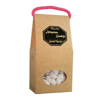 Arlequines con Avellanas Gianduja - Nueces recubiertas con gianduja - Caja kraft 100 g