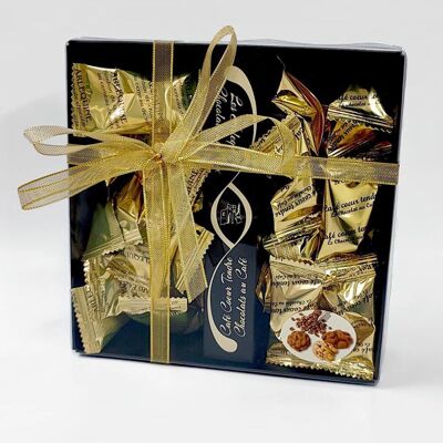 Boite noire carrée assortiment de chocolats 160 g