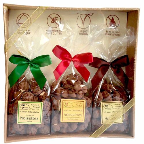 Coffret assortiment 3 sachets de chocolats