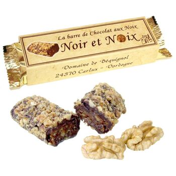 Barre de chocolat NOIR ET NOIX, 45g, en présentoir de 25 barres 2