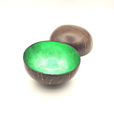 Cuenco Coco Metálico Verde Manzana