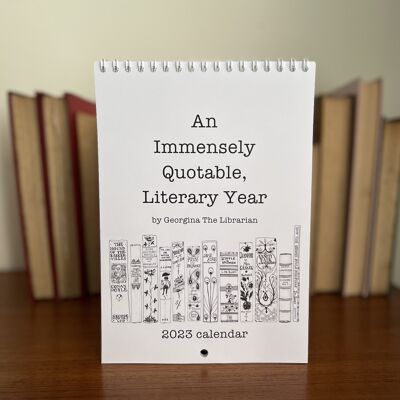2023 Literary Quote A5 Wall Calendar