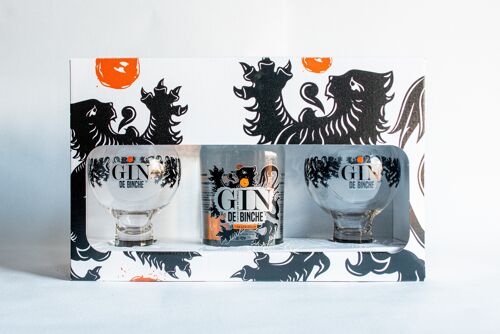 Coffret cadeau Gin de binche 70cl/2verres