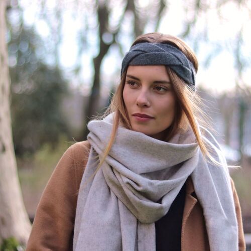 Headband Noé Laine & cachemire Anthracite