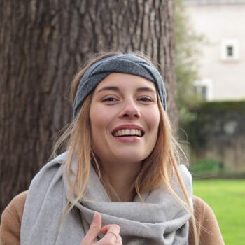 Headband Noé Laine & cachemire Anthracite 3