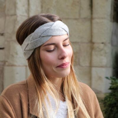 Noé Wool & Cashmere Headband Mouse gray