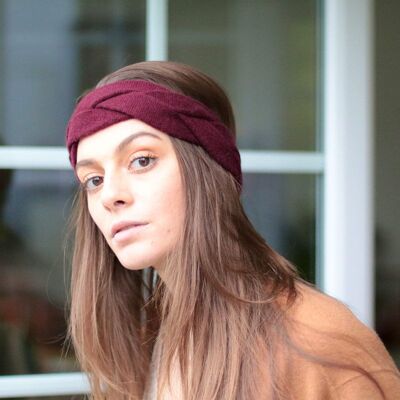 Headband Noé Wool & cashmere Burgundy