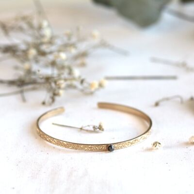 Phèdre 24-carat chiselled gold and Pyrite bangle (limited edition)