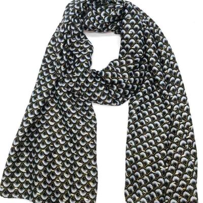 Foulard brillant motif végétal