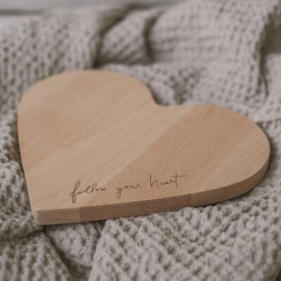 Heart breakfast board Follow your heart (PU = 5 pieces)