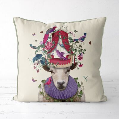 Sheep Pillow, Birdkeeper Pillow, Cushion cover, 45x45cm