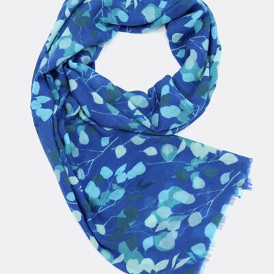 Wool scarf / In the Trees - blue / light blue