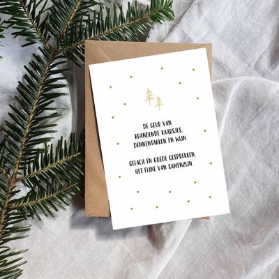 Cartolina - Versetto di Natale - Lamina d'oro