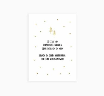 Carte postale - Verset de Noël - Feuille d'or 2