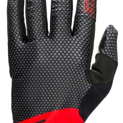 EASSUN Xtra Gel II Long Cycling Gloves, Breathable, Washable and Durable, Red and Black, XL