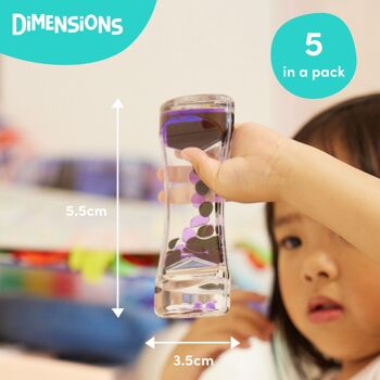 Minuterie de jouet à mouvement liquide sensoriel/snoezelen à 5 mouvements - Fidget Bubble Stress apaisant Montessori 7