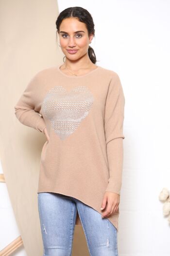 Top Camel Sparkle rayures coeur 1