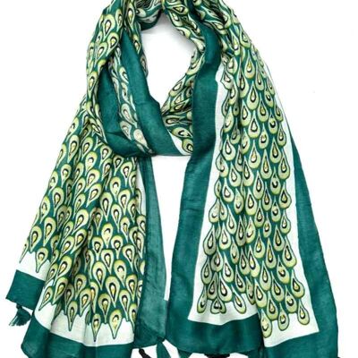 Foulard pompon motif goutte d'eau