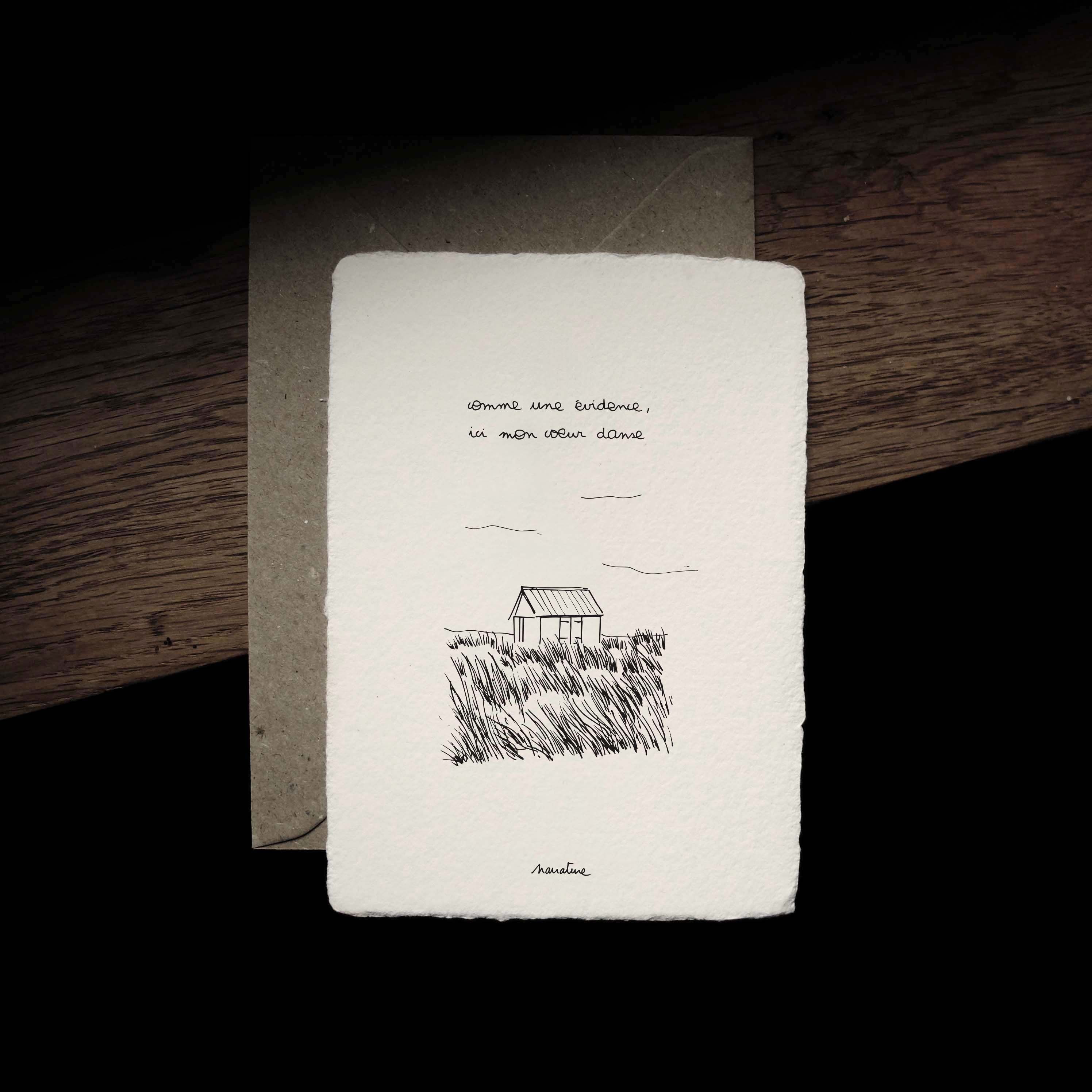 A riprova - card 1015 carta fatta a mano e busta riciclata