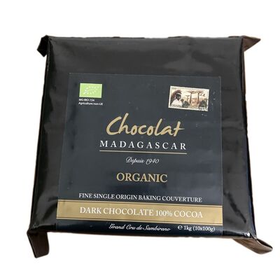 100% Zartbitterschokolade aus kontrolliert biologischem Anbau