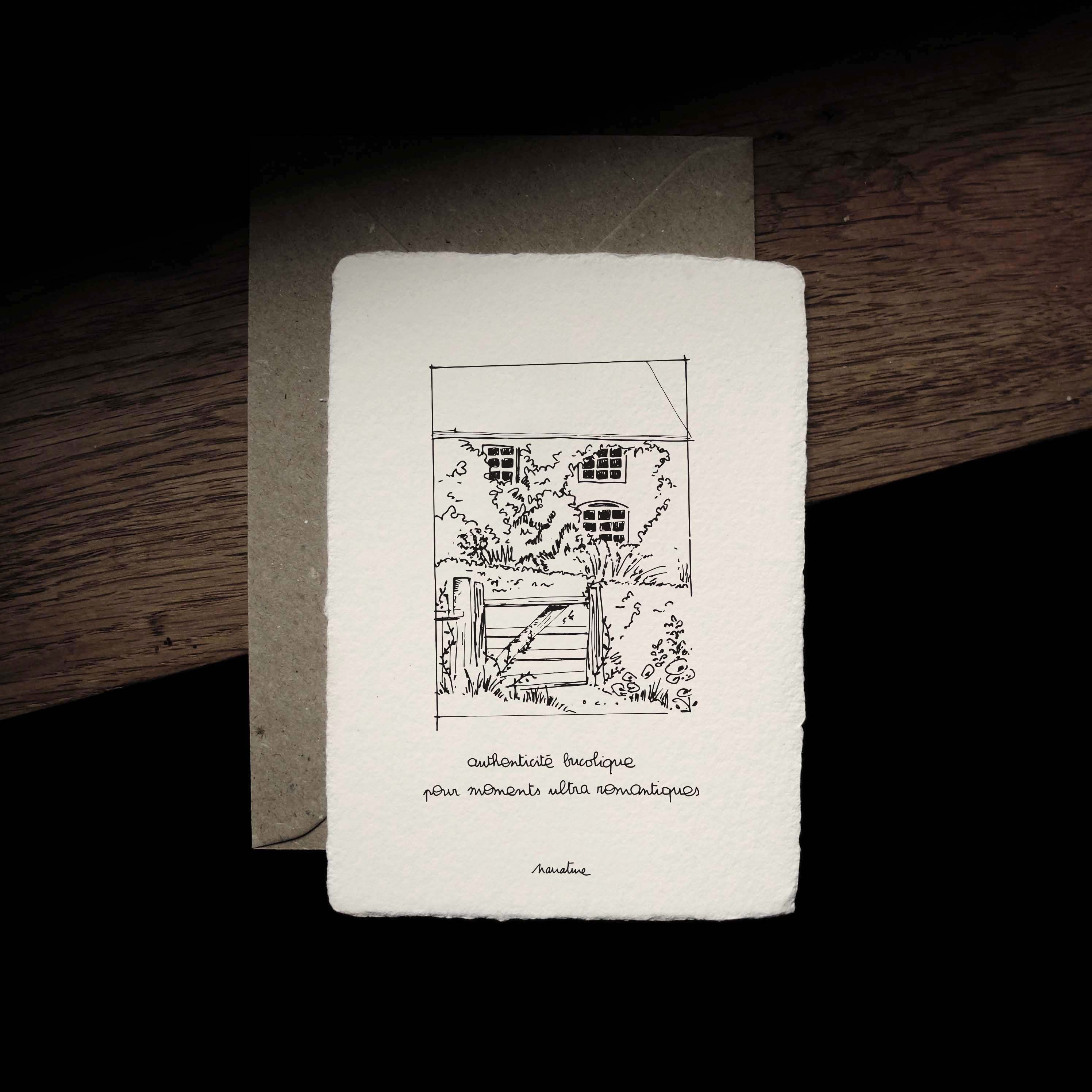 Nel mio giardino selvaggio - card 1015 carta fatta a mano e busta riciclata