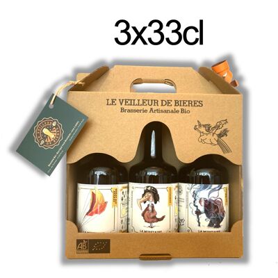 Le Veilleur de Bières bio - Geschenkbox 3x33cl