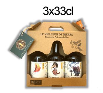 Le Veilleur de Bières bio - Coffret cadeau 3x33cl