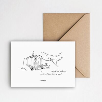 Mein böhmisches Haus - Karte 1015 Büttenpapier und recycelter Umschlag