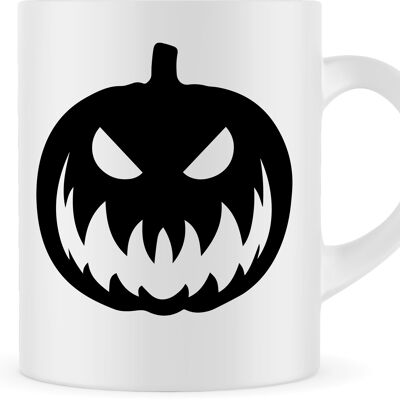 Halloween-Tasse Einfacher schwarzer Kürbis-Entwurf Samhain