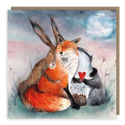 Peace & Huggles Greeting Card