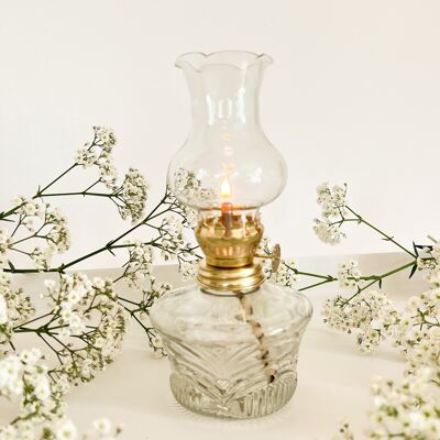 Lampada a olio DAISY, 18 cm, stile vintage
