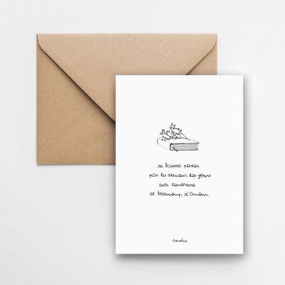 Douceur des jours - Karte 1015 handgeschöpftes Papier und recycelter Umschlag