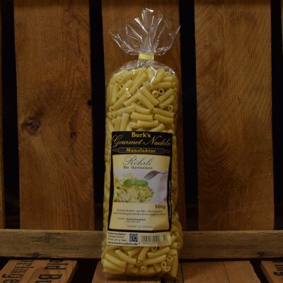 Gourmet organic durum wheat tube pasta, rigatoni