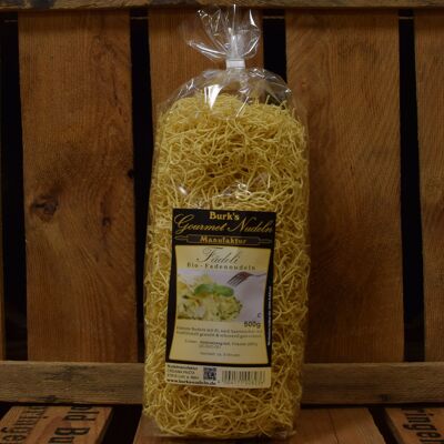 Gourmet organic vermicelli with egg, made from organic durum wheat semolina and organic egg, vermicelle