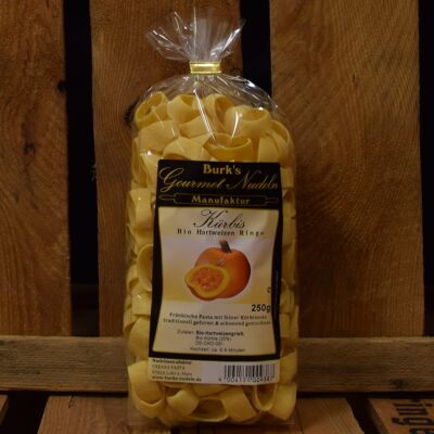 Gourmet organic durum wheat pumpkin pasta rings, pasta, mezzi paccheri