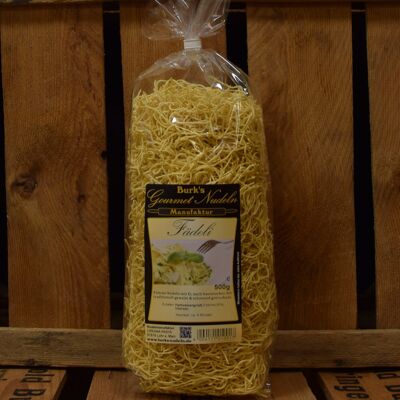 Gourmet vermicelli, vermicelli, traditionally rolled vermicelli 1mm, pasta made from durum wheat semolina with egg