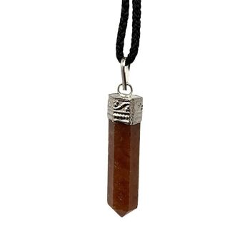 Pendentif crayon, cornaline rouge, 25-30 mm 2